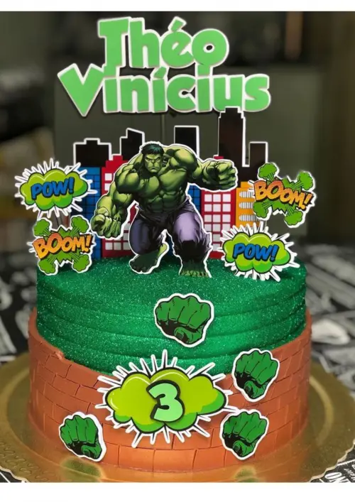 Arquivo de corte topo de bolo Hulk