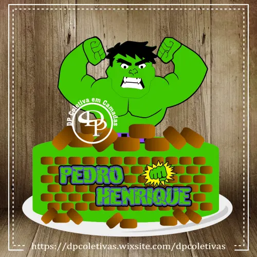 Arquivo de corte topo de bolo Hulk