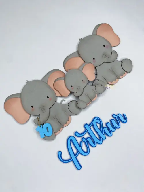 Arquivo de corte topo de bolo Elefantinho