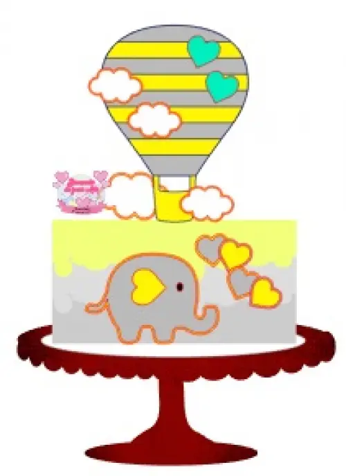 Arquivo de corte topo de bolo Elefantinho