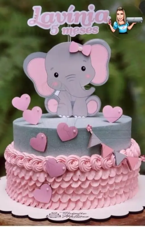 Arquivo de corte topo de bolo Elefantinho