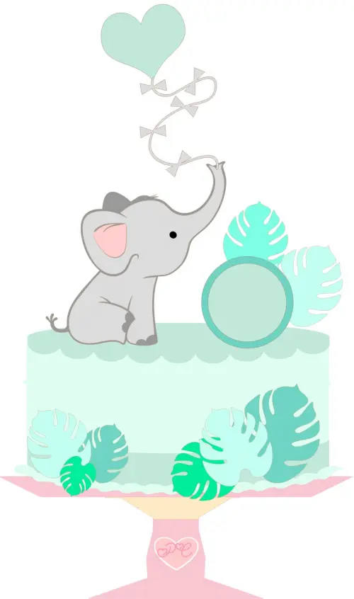 Arquivo de corte topo de bolo Elefantinho