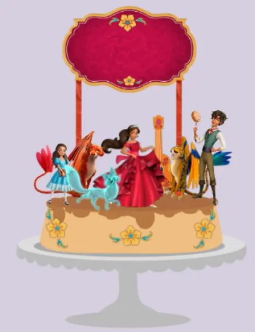 Arquivo de corte topo de bolo Elena Of Avalor