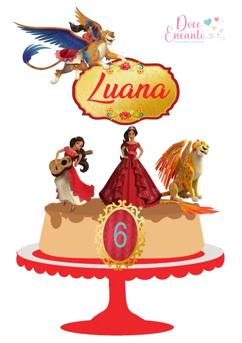 Arquivo de corte topo de bolo Elena Of Avalor