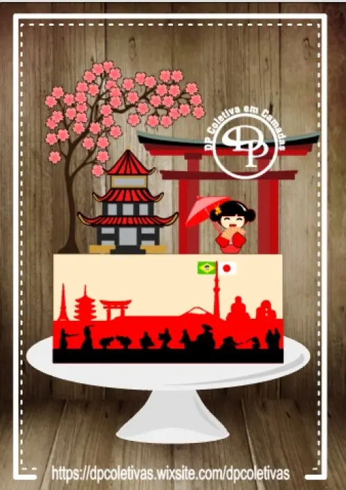 Arquivo de corte topo de bolo Japão
