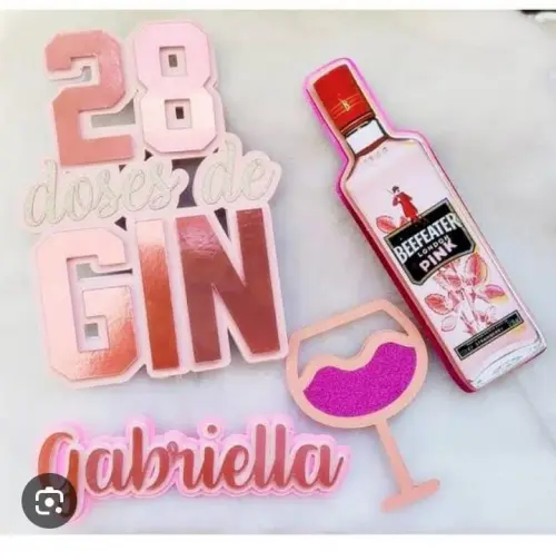 Arquivo de corte topo de bolo Gin