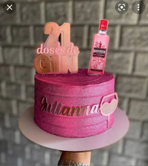 Arquivo de corte topo de bolo Gin