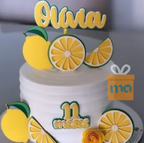 Arquivo de corte topo de bolo Limão Siciliano