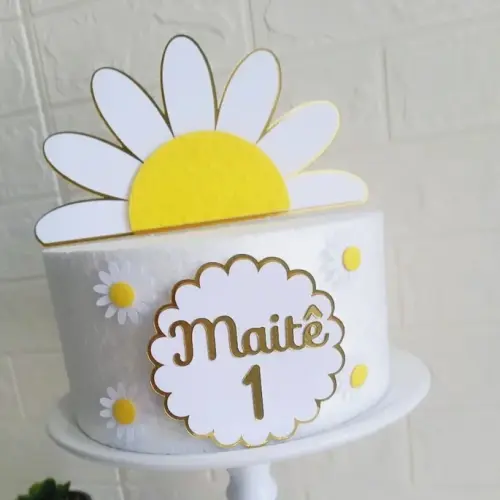 Arquivo de corte topo de bolo Margarida