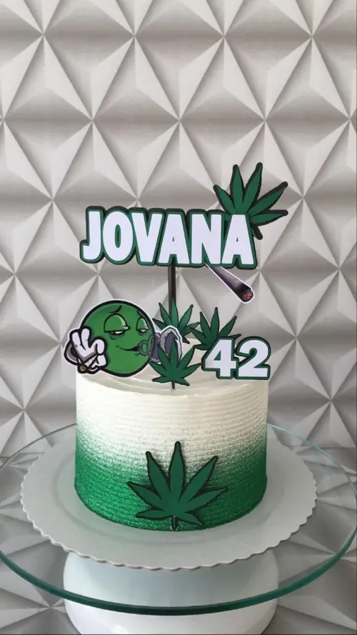 Arquivo de corte topo de bolo Maconha