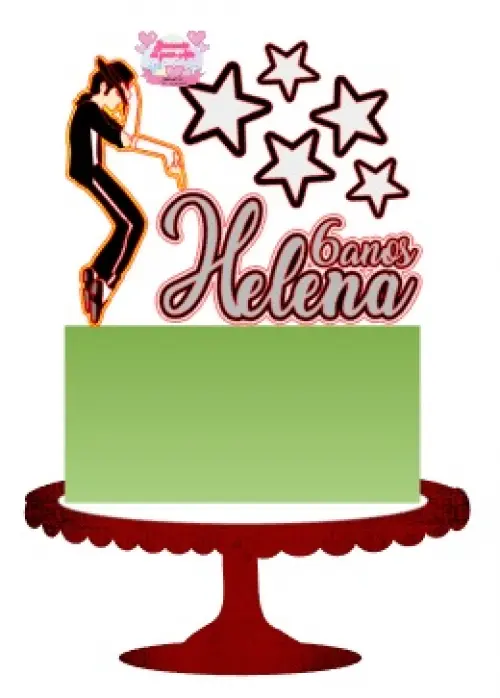 Arquivo de corte topo de bolo Michael Jackon