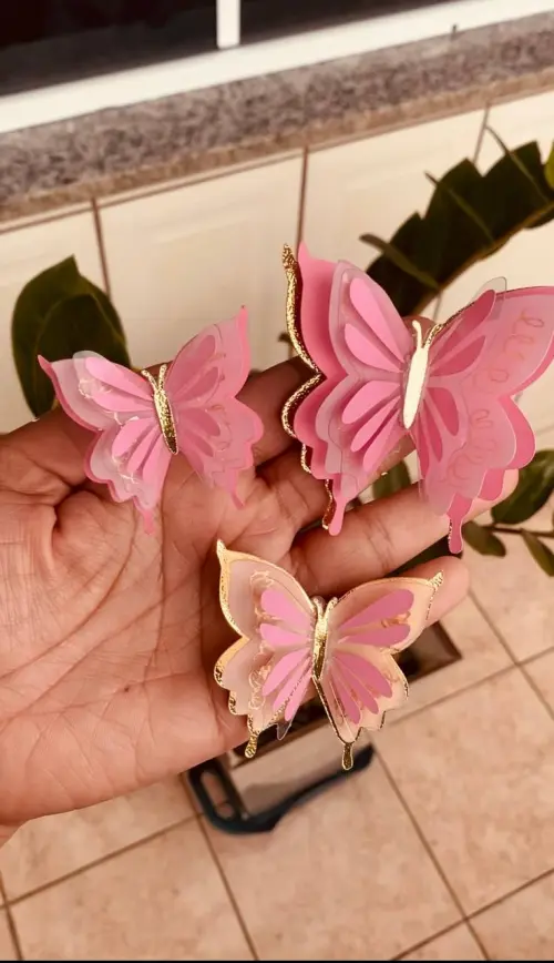 Arquivo de corte Topo de bolo Borboletas