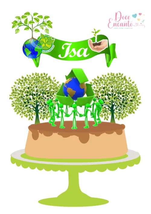 Arquivo de corte Topo de bolo Meio Ambiente