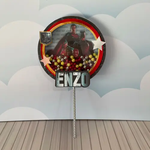 Arquivo de corte topo de bolo Liga da Justiça