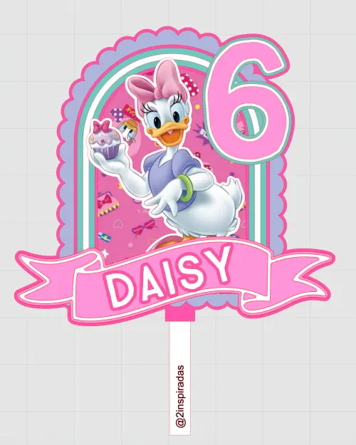 Arquivo de corte topo de bolo Margarida