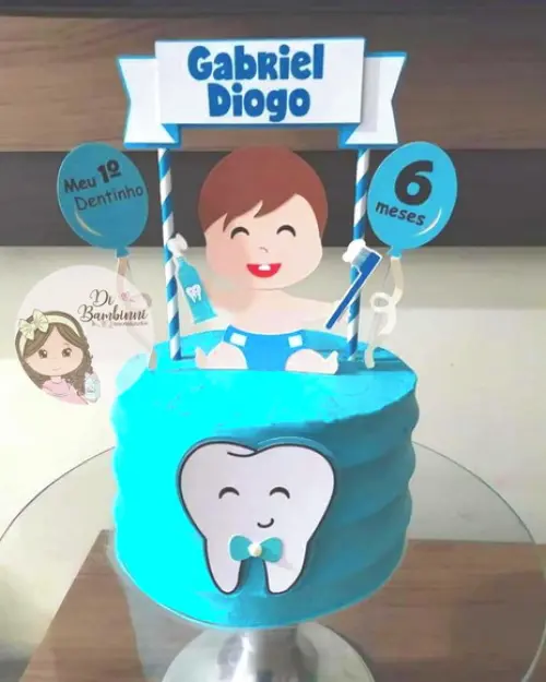 Arquivo de corte topo de bolo meu primeiro dentinho