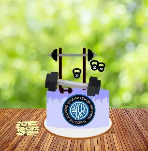 Arquivo de corte topo de bolo Academia