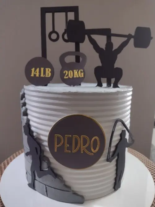 Arquivo de corte topo de bolo Academia