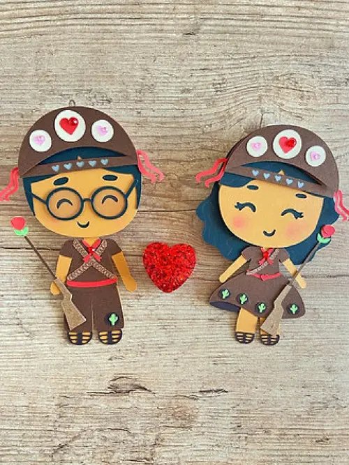 Arquivo de corte topo de bolo Lampião e Maria Bonita