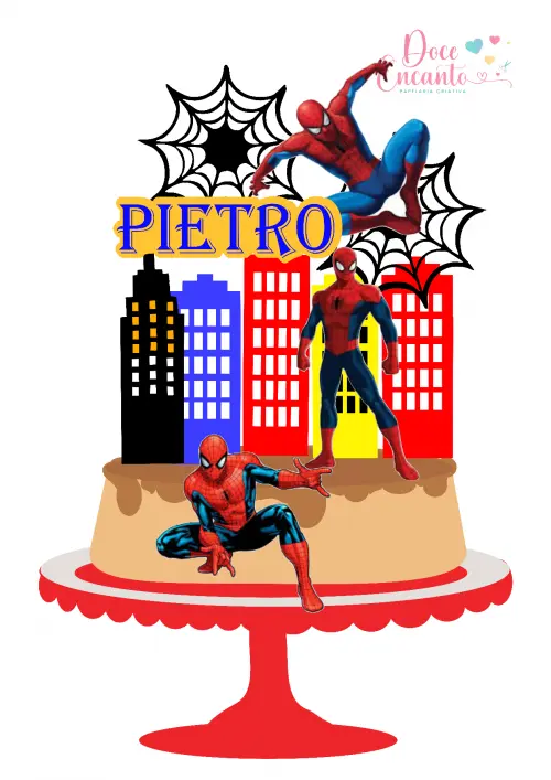 Arquivo de corte Topo de bolo Homem Aranha