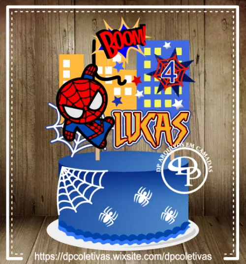 Arquivo de corte Topo de bolo Homem Aranha