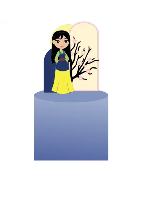 Arquivo de corte topo de bolo Mulan