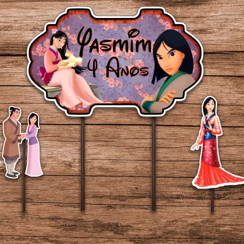 Arquivo de corte topo de bolo Mulan