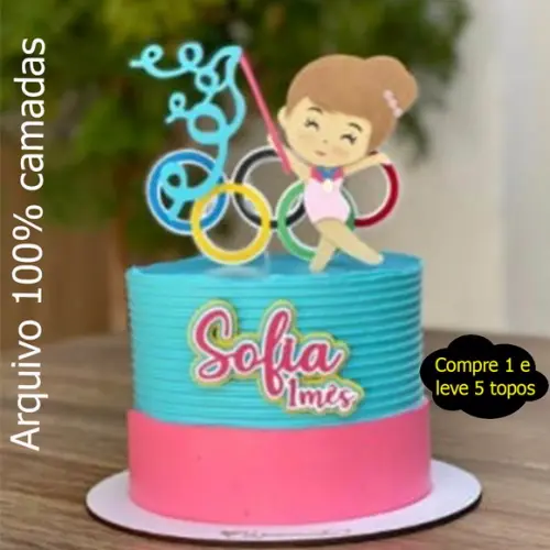 Arquivo de corte topo de bolo Ginástica