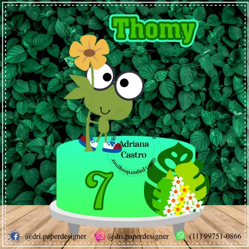 Arquivo de corte topo de bolo Sapo