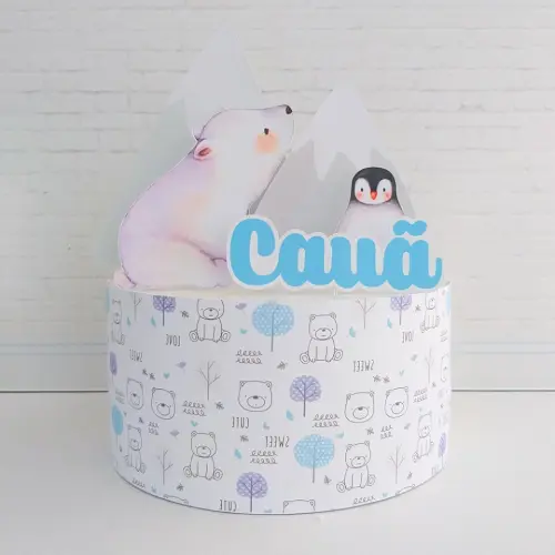 Arquivo de corte topo de bolo Ursinho Polar