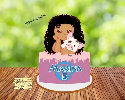 Arquivo de corte topo de bolo Moana