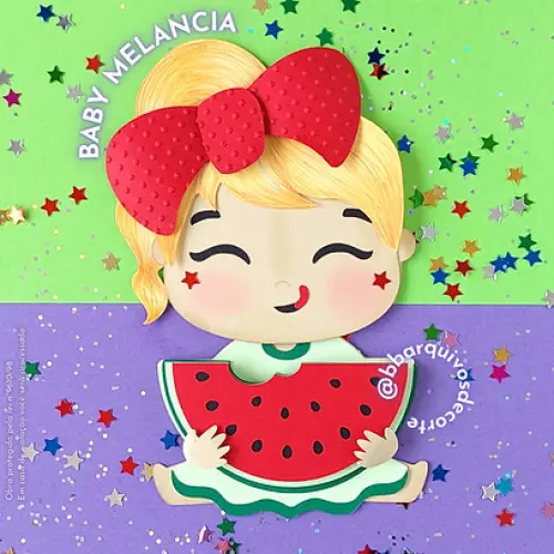 Arquivo de corte topo de bolo Melância