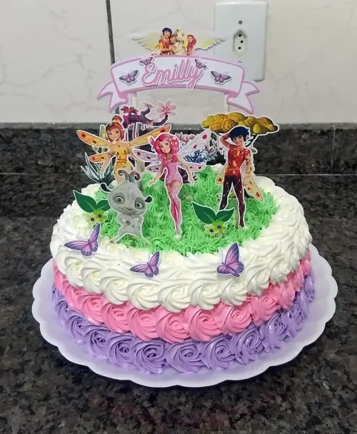 Arquivo de corte topo de bolo mundo de mia