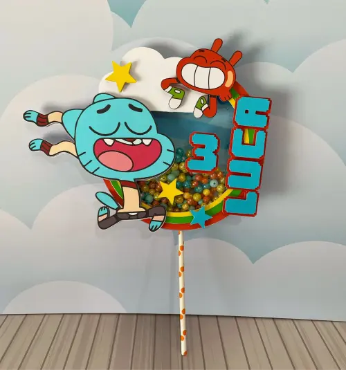 Arquivo de corte topo de bolo Gumball