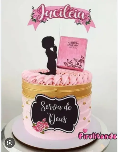 Arquivo de corte Topo de bolo mulher virtuosa