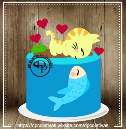 Arquivo de corte topo de bolo gatinho