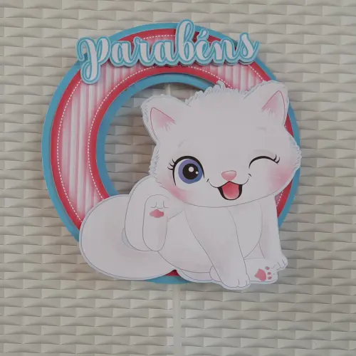 Arquivo de corte topo de bolo gatinho