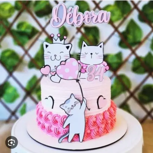 Arquivo de corte topo de bolo gatinho