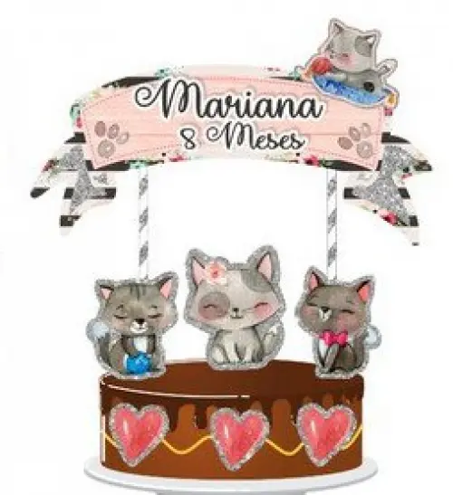 Arquivo de corte topo de bolo gatinho