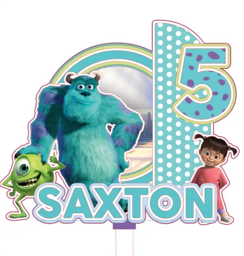 Arquivo de corte topo de bolo Monstros SA