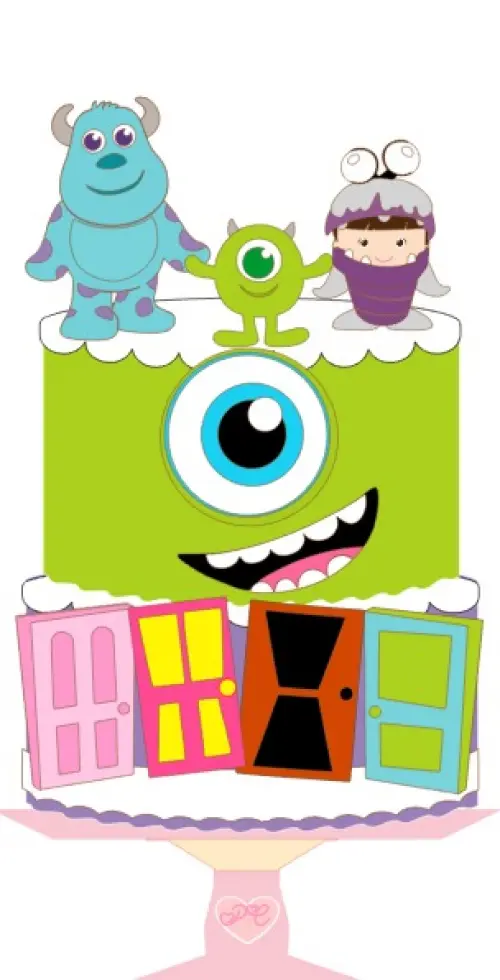 Arquivo de corte topo de bolo Monstros SA