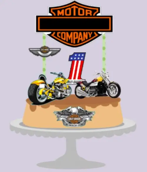 Arquivo de corte topo de bolo Moto