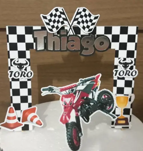 Arquivo de corte topo de bolo Moto