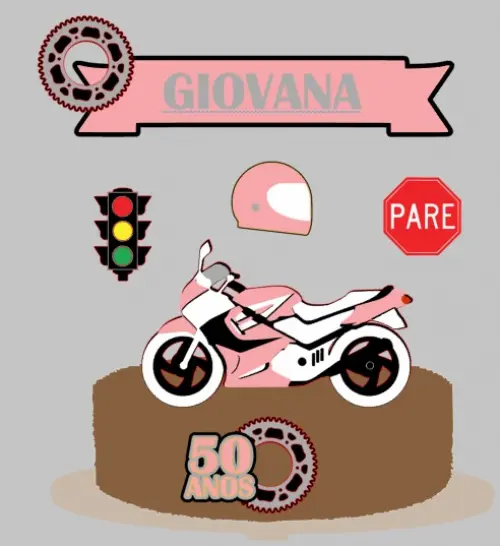 Arquivo de corte topo de bolo Moto