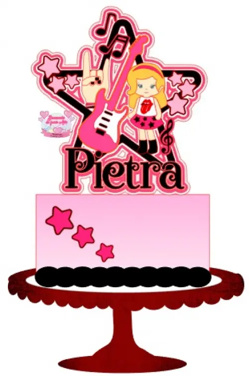 Arquivo de corte topo de bolo Rock