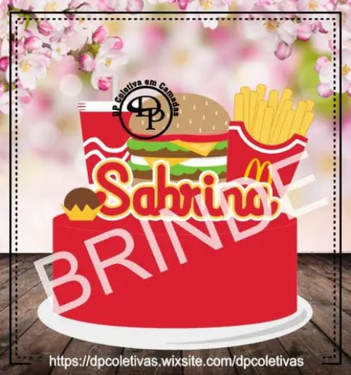 Arquivo de corte topo de bolo Mc Donalds