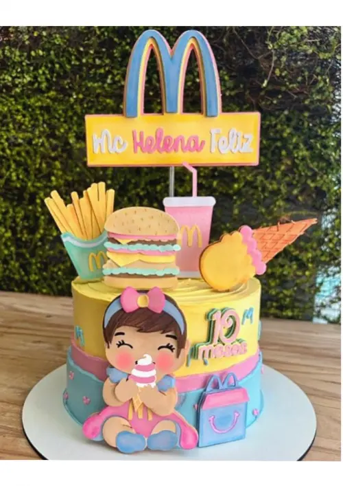 Arquivo de corte topo de bolo Mc Donalds