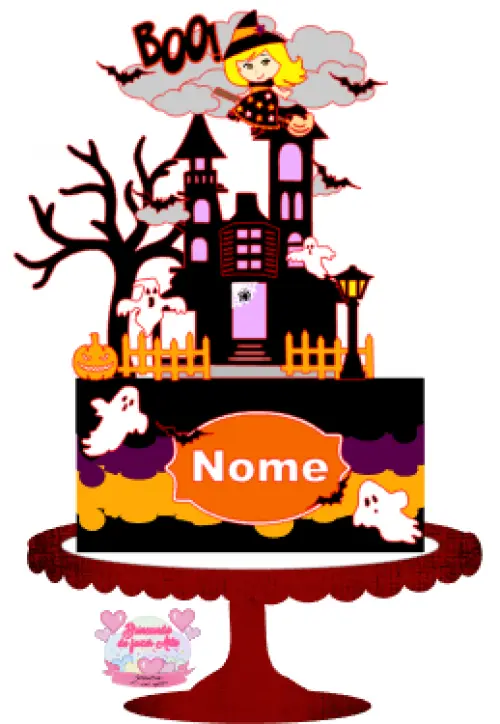 Arquivo de corte topo de bolo halloween