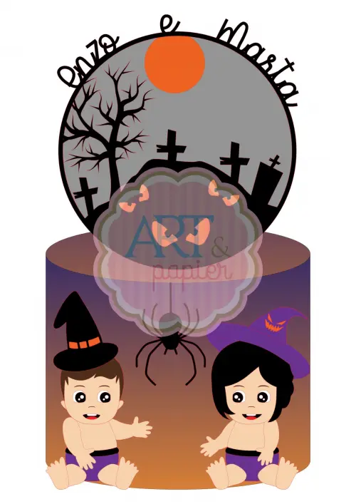 Arquivo de corte topo de bolo halloween