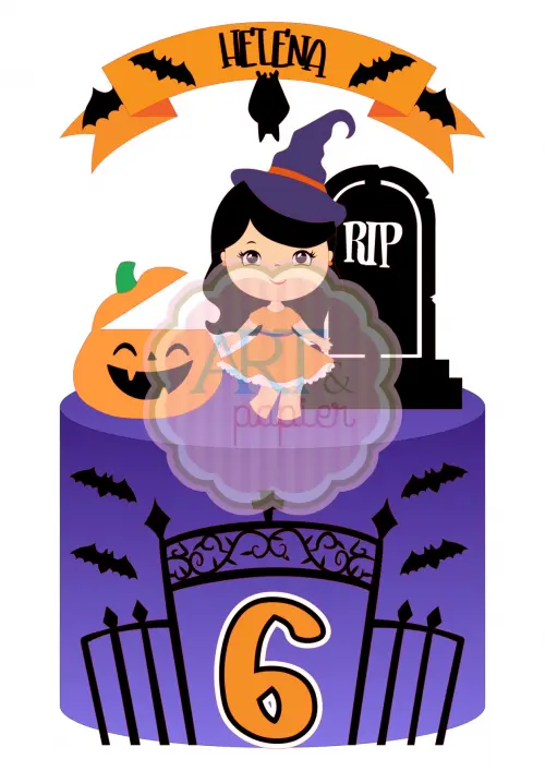 Arquivo de corte topo de bolo halloween